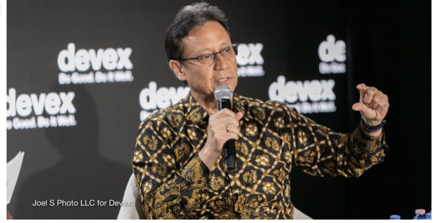 Indonesian Health Minister Budi Gunadi Sadikin speaking at Devex Impact House during UNGA 81